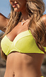 Felgele Push Up Bikinitop Met Beugels en Structuurstof
