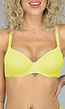 Felgele Push Up Bikinitop Met Beugels en Structuurstof