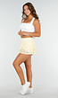 Butter Yellow Skort Met Kant en Ruches