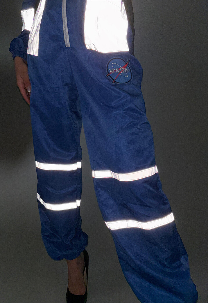 Blauw NASA Astronaut Kostuum met Patches en Reflecterende Strepen