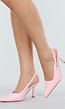 Lichtroze Slingback Pumps met Hoge Hak