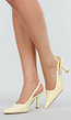 Slingback Pumps in Butter Yellow met Puntneus en Slanke Hak