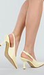 Slingback Pumps in Butter Yellow met Puntneus en Slanke Hak