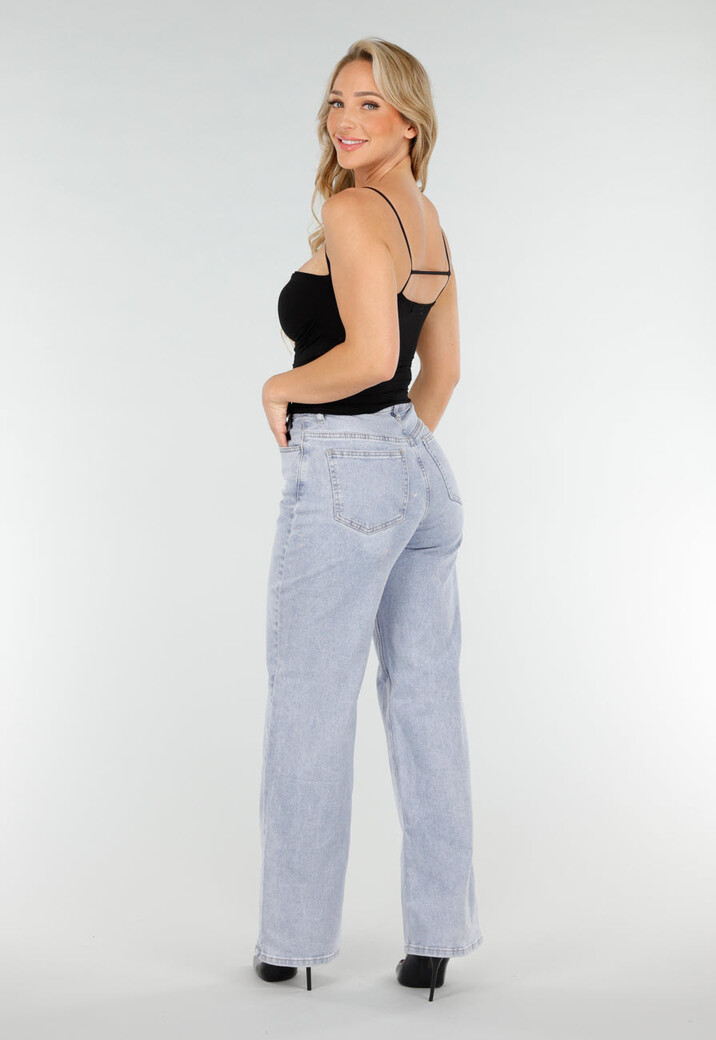 Zwarte Spaghetti Top met Rechte Halslijn, Pads en Stretch