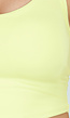Butter Yellow Crop Top met Open Twist Rug en Brede Bandjes
