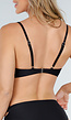 Zwarte Bikinitop met Gekruiste Band Onder de Cup