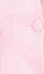 Lichtroze Stretch Jurk met Knopen, Vierkante Hals en Plooien