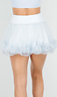 Lichtblauw Tule Rokje met Ondershort en Brede Elastische Tailleband