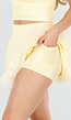 Butter Yellow Tule Rokje met Ondershort en Elastische Tailleband