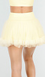 Butter Yellow Tule Rokje met Ondershort en Elastische Tailleband