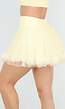 Butter Yellow Tule Rokje met Ondershort en Elastische Tailleband