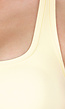 Butter Yellow Stretch Top met Vierkante Hals en Uitneembare Pads