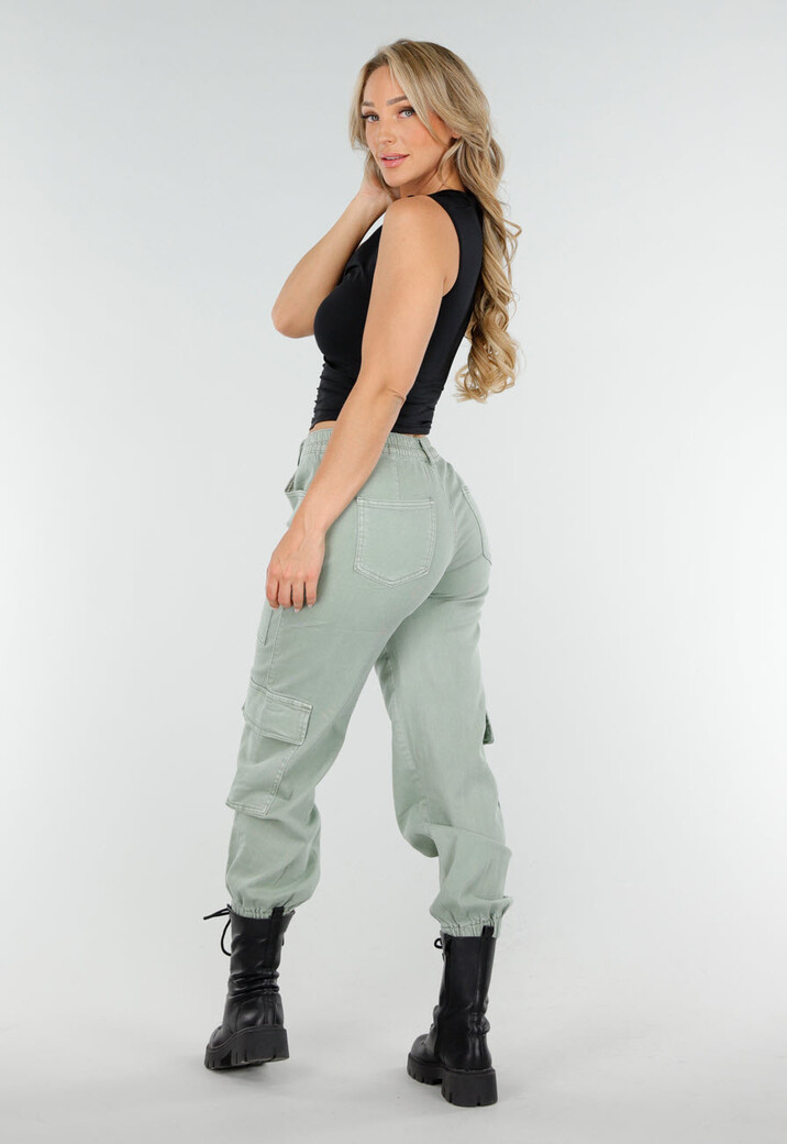 Zwarte Mouwloze Crop Top met Haaksluiting en Stretch