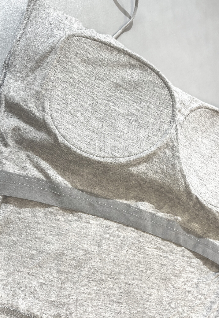 Rode Spaghetti Top met Rechte Halslijn, Pads en Stretch