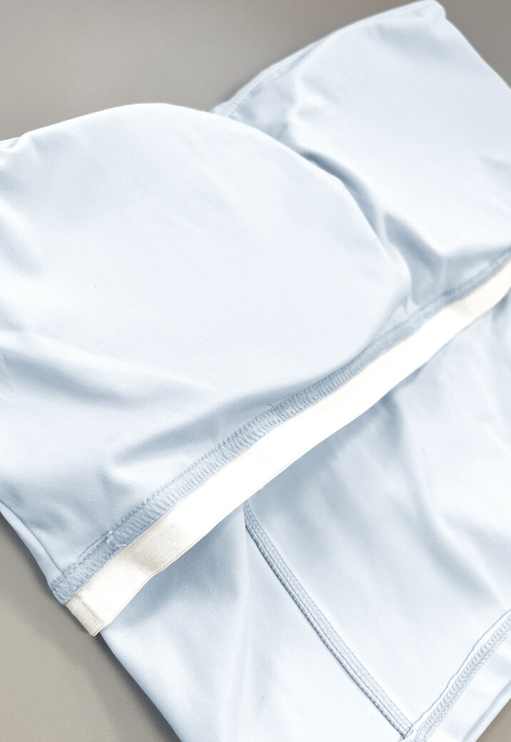 Zwarte Bandeau Top met Stretch en Rechte Halslijn