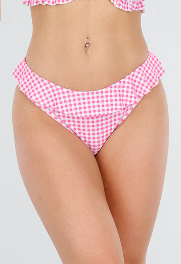 Geruit Bikinibroekje Roze