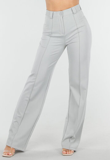 Lichtgrijze Pantalon Stretch