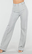 Lichtgrijze Pantalon met Stretch en Rechte Pijpen