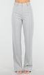 Lichtgrijze Pantalon met Stretch en Rechte Pijpen