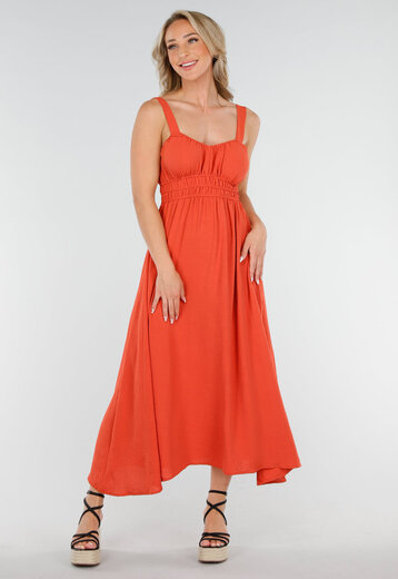 Roestkleur Midi Jurk