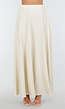 Beige Maxi Halter Set met Geknoopte Top