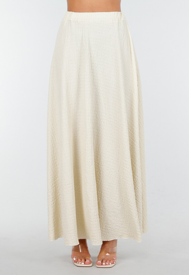 Beige Maxi Halter Set met Geknoopte Top