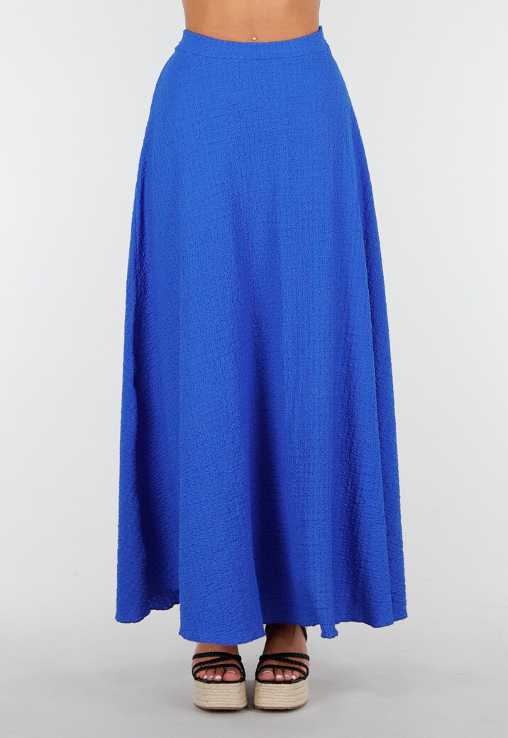 Kobaltblauwe Halter Set met Geknoopte Top en Stretch