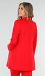 Rode Half Lange Blazer met Stretch