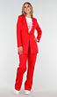 Rode Half Lange Blazer met Stretch