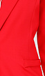 Rode Half Lange Blazer met Stretch
