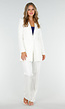 Stretchy Classy Halflange Blazer in Offwhite