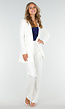 Stretchy Classy Halflange Blazer in Offwhite