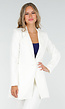 Stretchy Classy Halflange Blazer in Offwhite