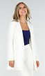 Stretchy Classy Halflange Blazer in Offwhite