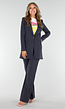 Antraciet Halflange Stretch Blazer