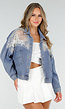 Blauw Denim Jasje met Glitter Details