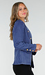 Donkerblauwe Jeans Blazer met Buttons