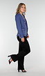 Donkerblauwe Jeans Blazer met Buttons