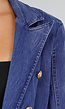 Donkerblauwe Jeans Blazer met Buttons