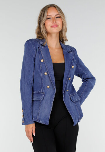 Donkerblauwe Jeans Blazer