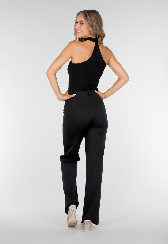 Zwarte Bodysuit met Vaste Choker