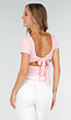Schattige Roze Top met Kort Mouwtje voor de Zomer