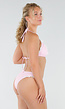 Roze Geruit Bikinibroekje met Crochet Details