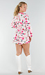 Witte Bloemen Playsuit met Lange Pofmouwen