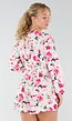 Witte Bloemen Playsuit met Lange Pofmouwen