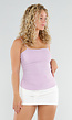 Lila Stretch Top met Pads en Spaghettibandjes