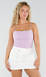 Lila Stretch Top met Pads en Spaghettibandjes