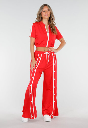 Rode Set met Vestje en Wijde Broek