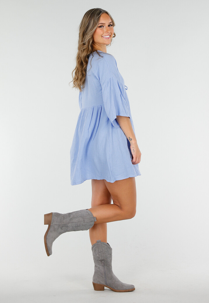 Grijze Suèdelook Cowboylaarzen met Sierstiksels