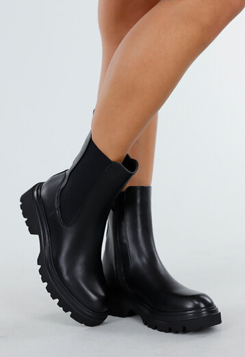 Zwarte Chelsea Boots met Zijrits